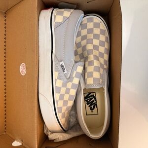 Vans slip on checkered